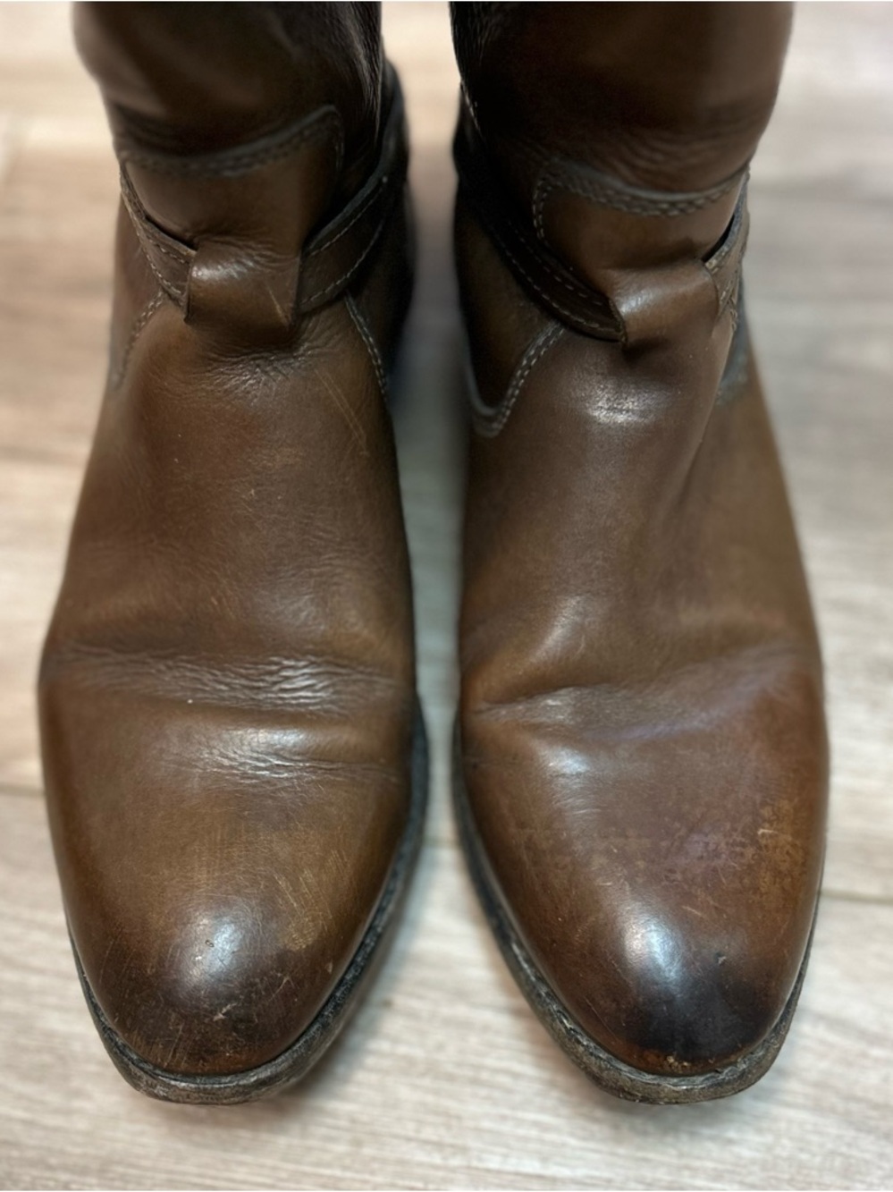 Frye Lindsay Plate Riding Boot- Brown - Picture 10 of 10